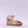 Oh My Sandals Square Buckles Wedge - Gold